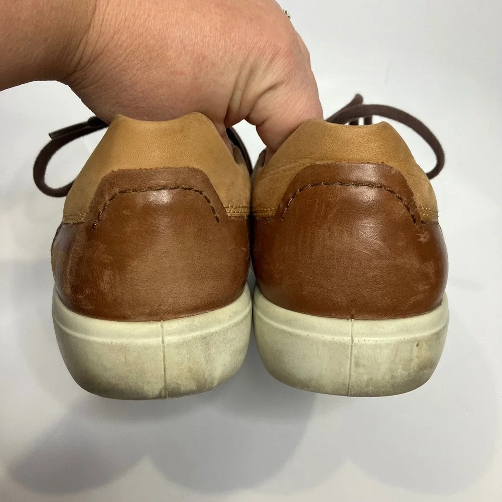 Ecco soft 7 brown leather sneakers men's size 43 US size 9‎ business casual
